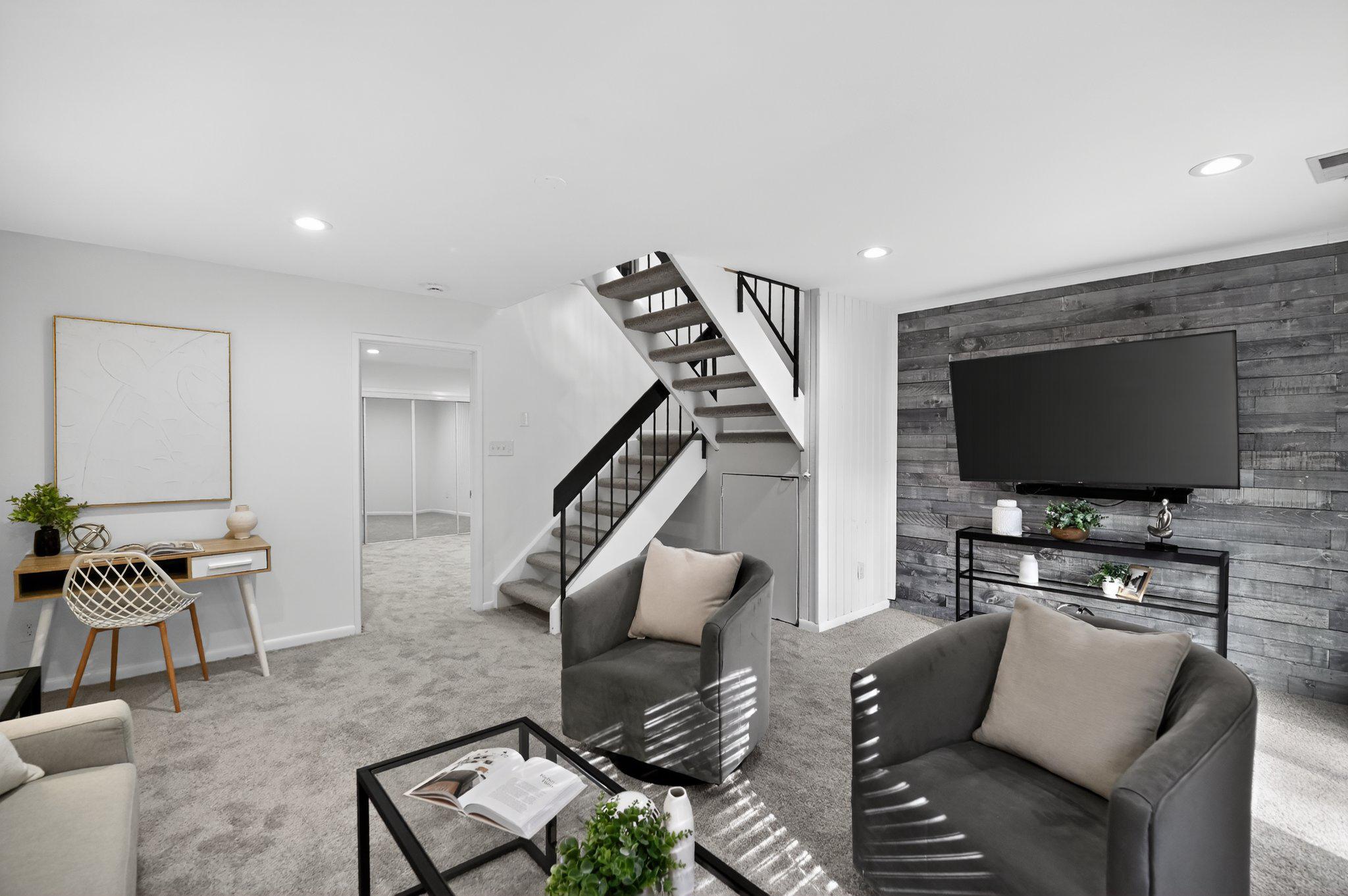 2434 Southgate Square Reston, VA 20191 - Photo 3 of 24 Modern elegance in a cozy retreat. Basement Living