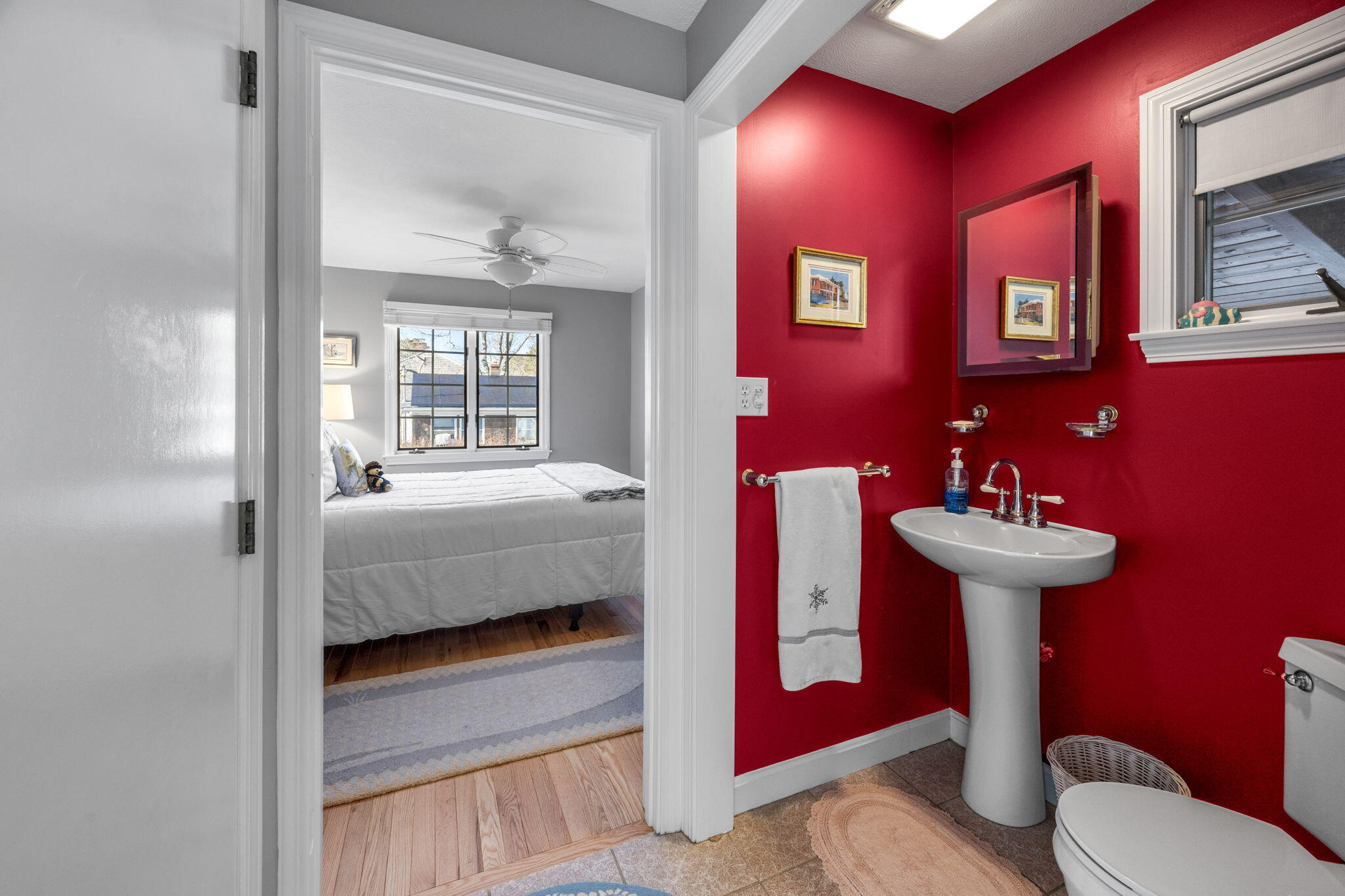 91 Wickertree Road North Falmouth, MA 02556 - Photo 7 of 40 a bathroom with a sink and a mirror