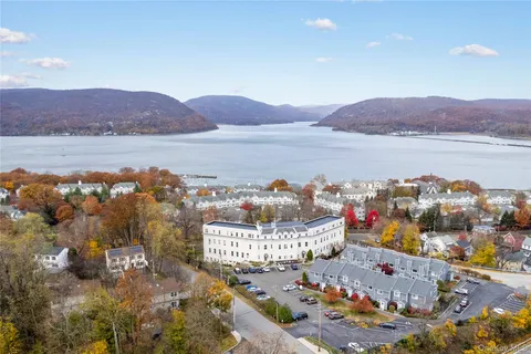 a view of lake and mountain