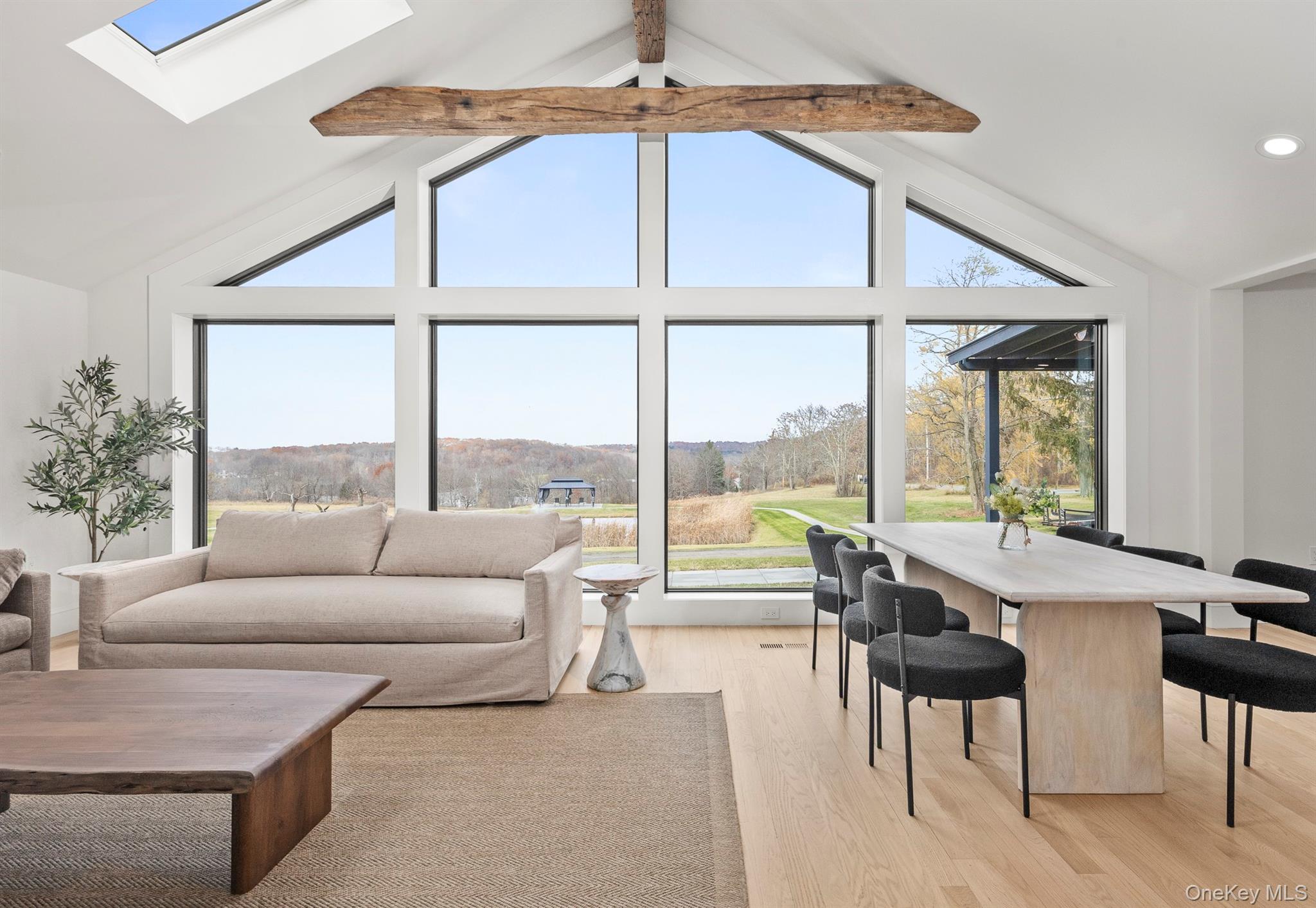 97 Valley Farm Road Millbrook, NY 12545 - Photo 17 of 50 Living area with wall of windows taking in the view