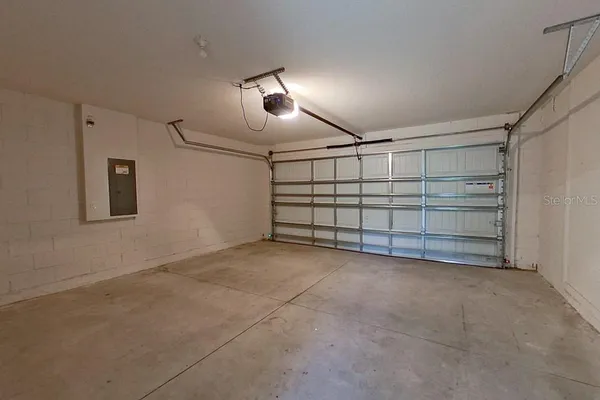 a view of a garage