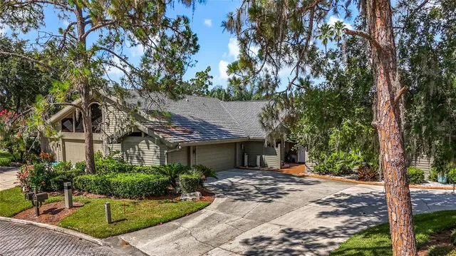 a view of a house with a tree in front of it