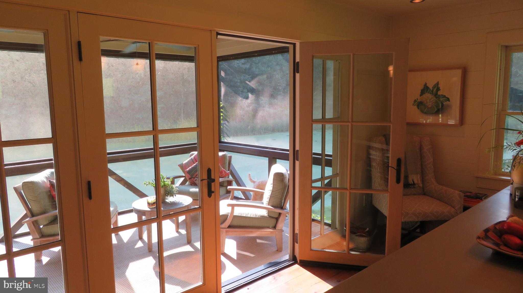 135 Sharp Rock Road Sperryville, VA 22740 - Photo 28 of 58 French Doors from Kitchen to Large Screen Porch