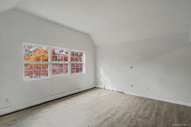 an empty room with a window