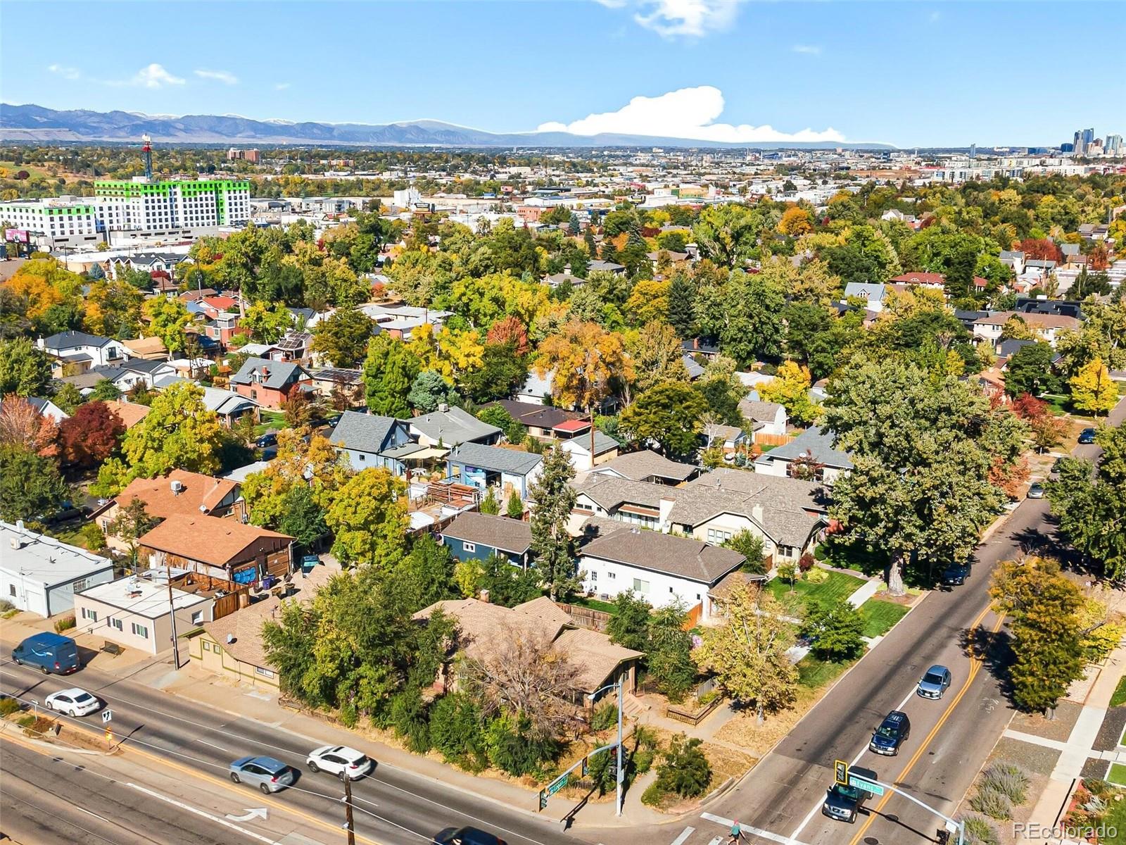 2089 South Logan Street Denver, CO 80210 - Photo 8 of 41 an aerial view of residential houses with outdoor space