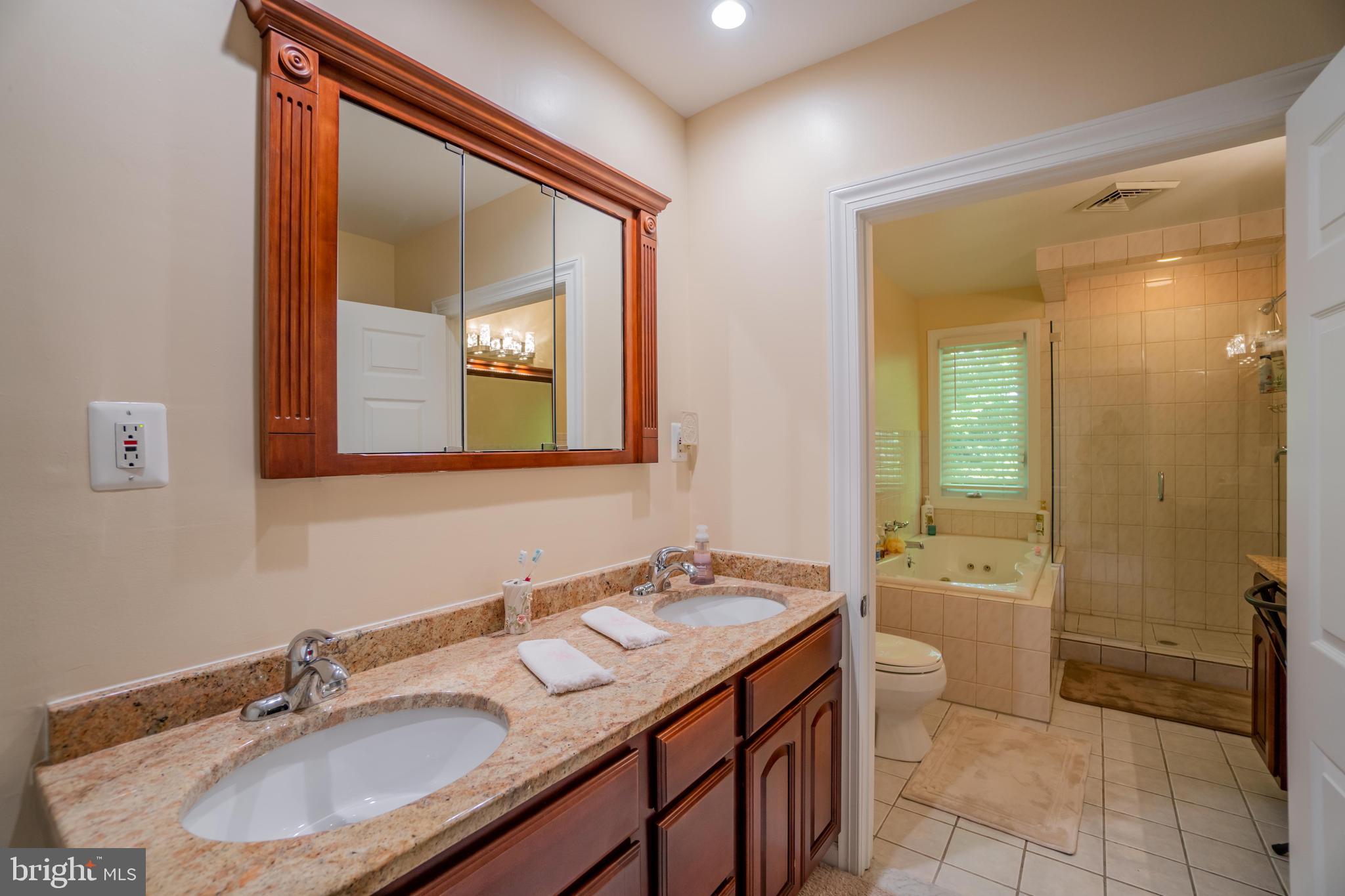 285 Shoemaker Road Huntingdon Valley, PA 19006 - Photo 11 of 46 a bathroom with a sink a toilet and a mirror