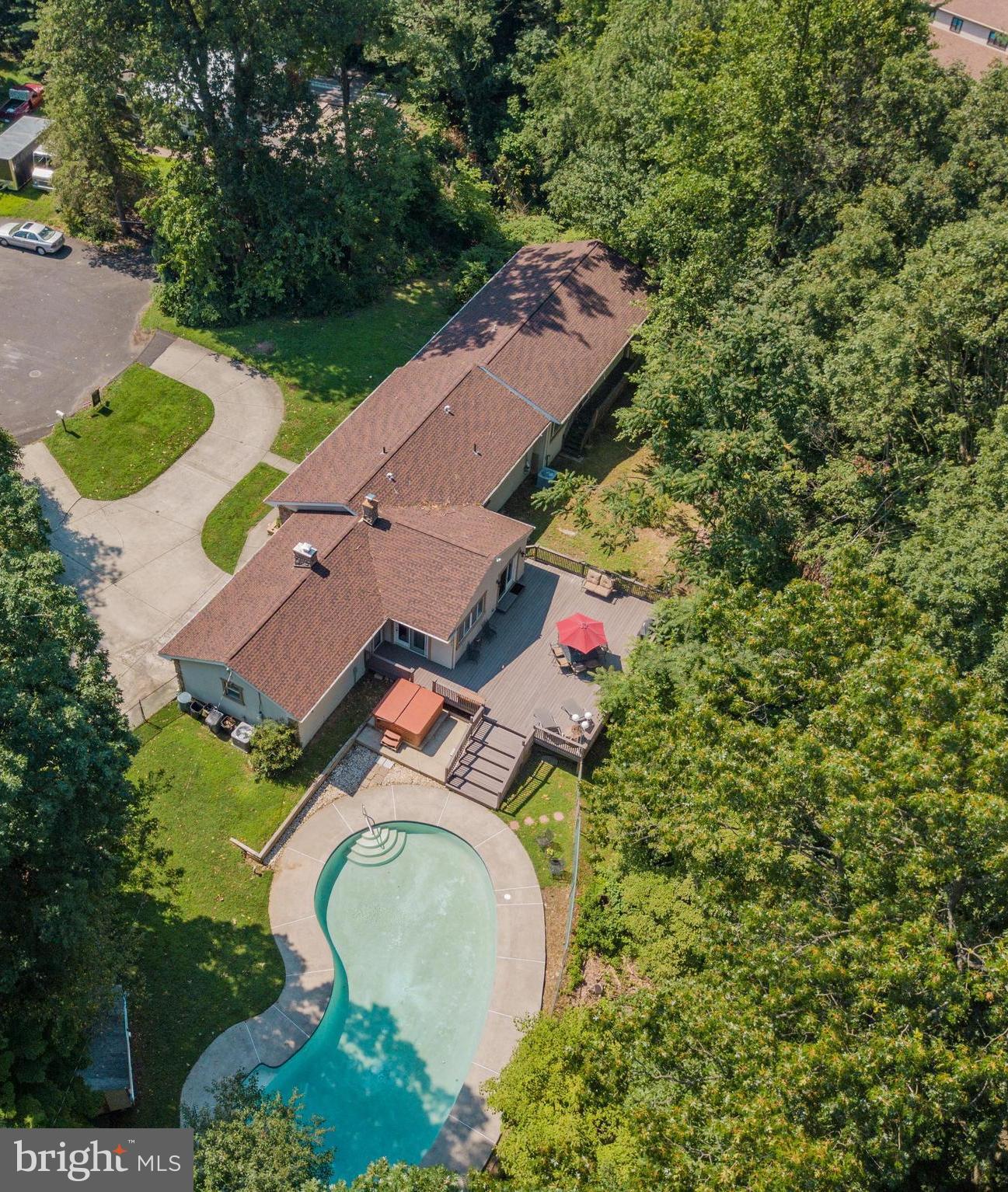 285 Shoemaker Road Huntingdon Valley, PA 19006 - Photo 46 of 46 an aerial view of a house with outdoor space and street view