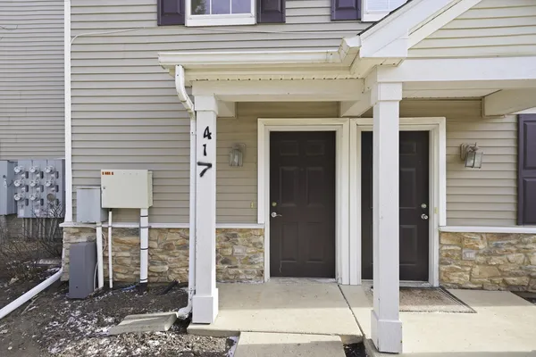 a view of front door of house