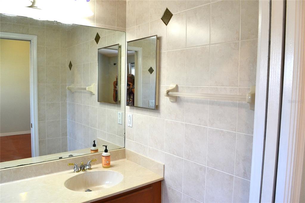 11235 Kapok Grand Circle Madeira Beach, FL 33708 - Photo 15 of 34 a bathroom with a sink and a mirror