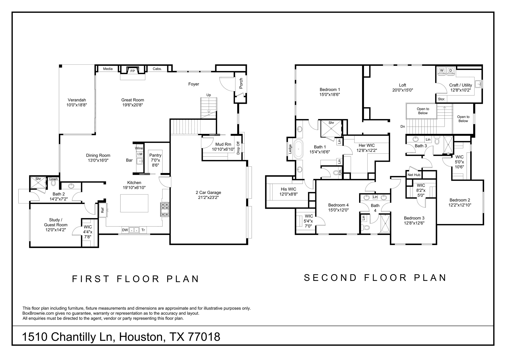 1510 Chantilly Lane Houston, TX 77018 - Photo 50 of 50 Floor Plan
