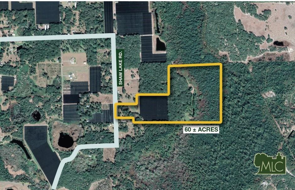 Shaw Lake Road Pierson, FL 32180 - Photo 2 of 4 an aerial view of a house with garden space and street view