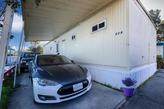 a car parked in garage