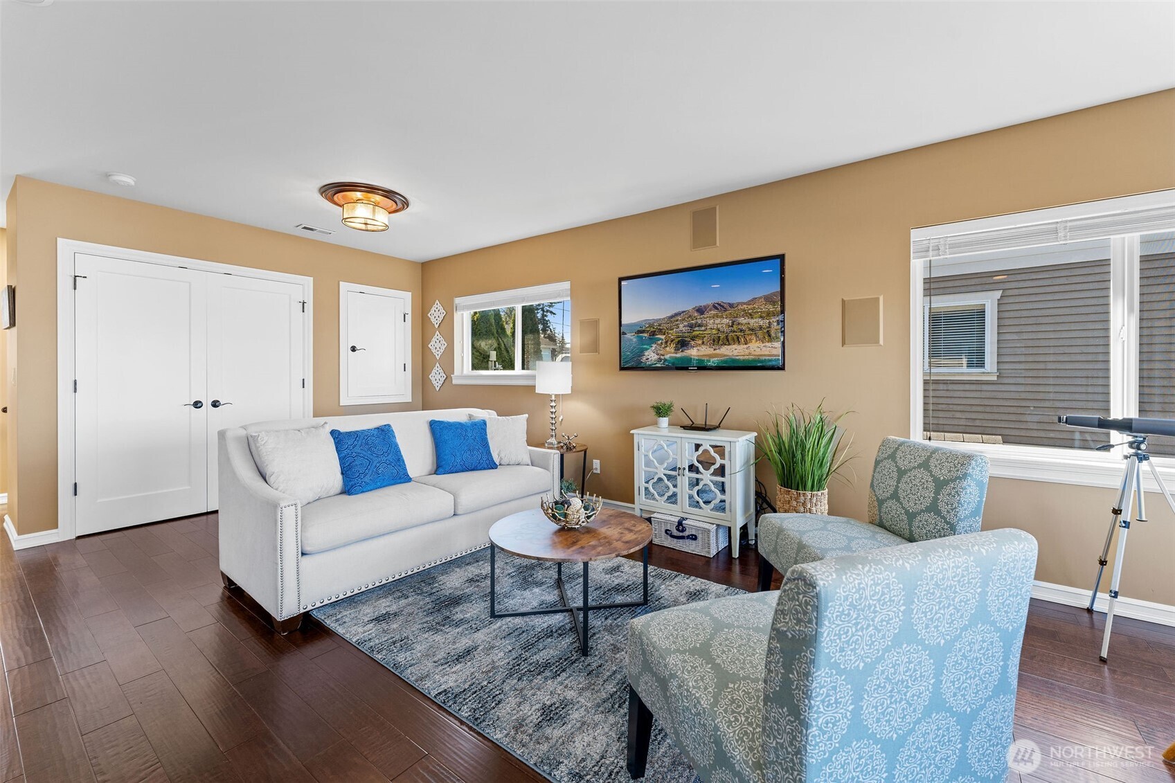 781 Maple Grove Road Camano Island, WA 98282 - Photo 14 of 39 a living room with furniture and wooden floor