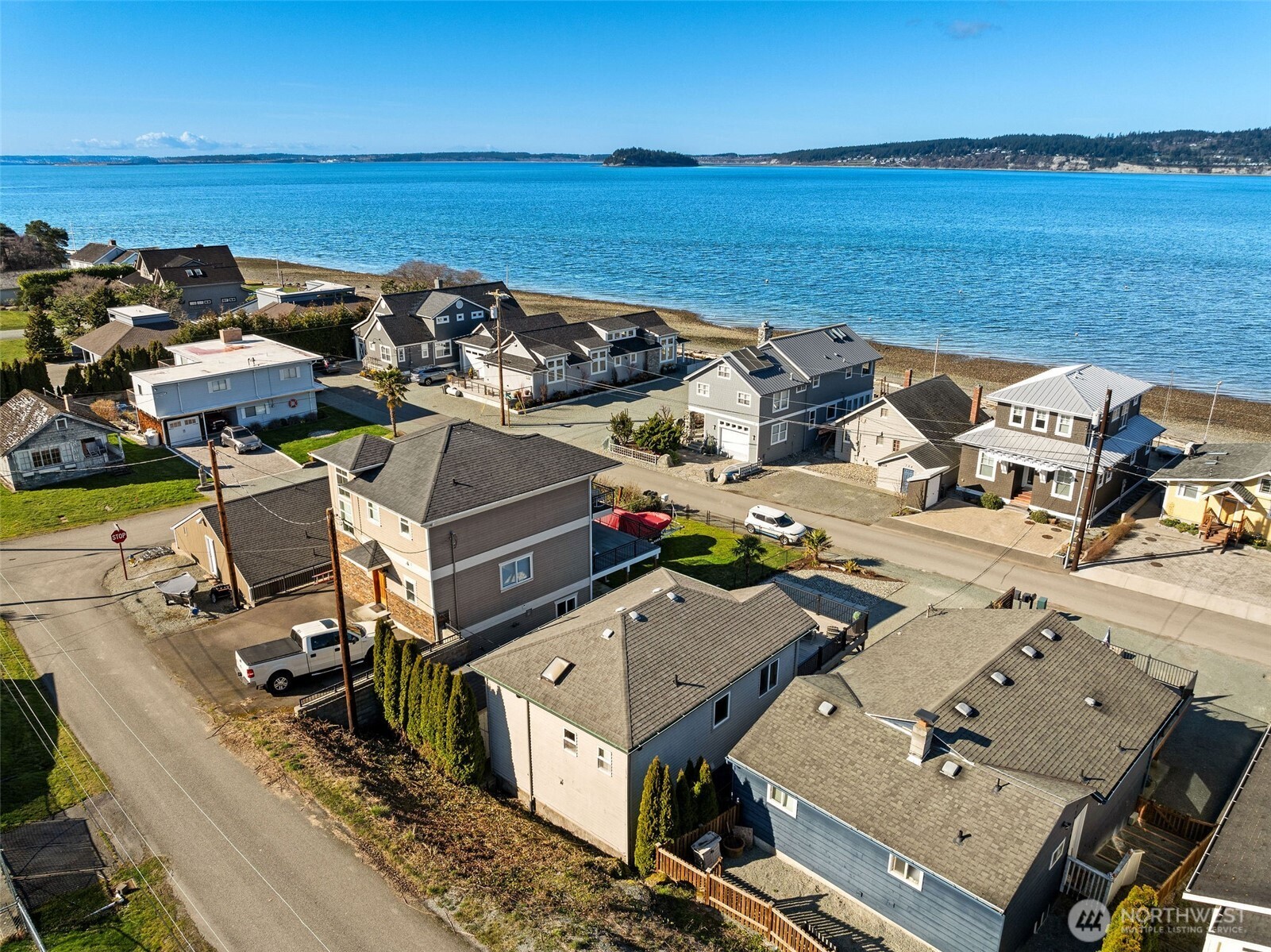 781 Maple Grove Road Camano Island, WA 98282 - Photo 2 of 39 an aerial view of a ocean with city view