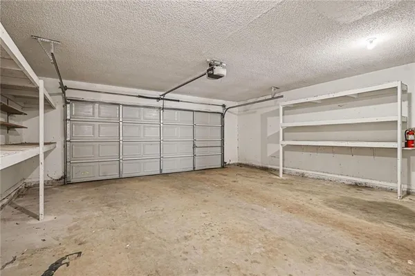 a view of a garage