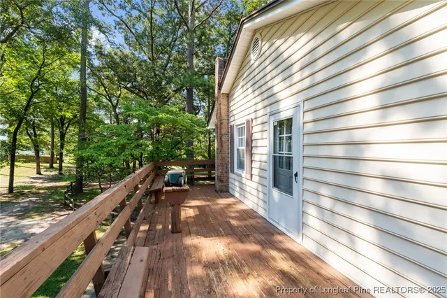 a view of a porch with furniture