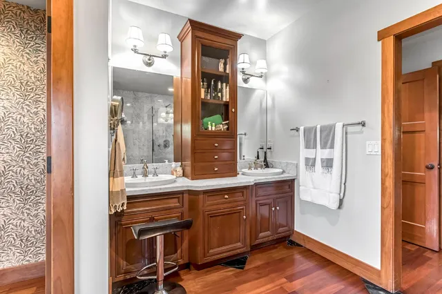 a front view of a building with street view