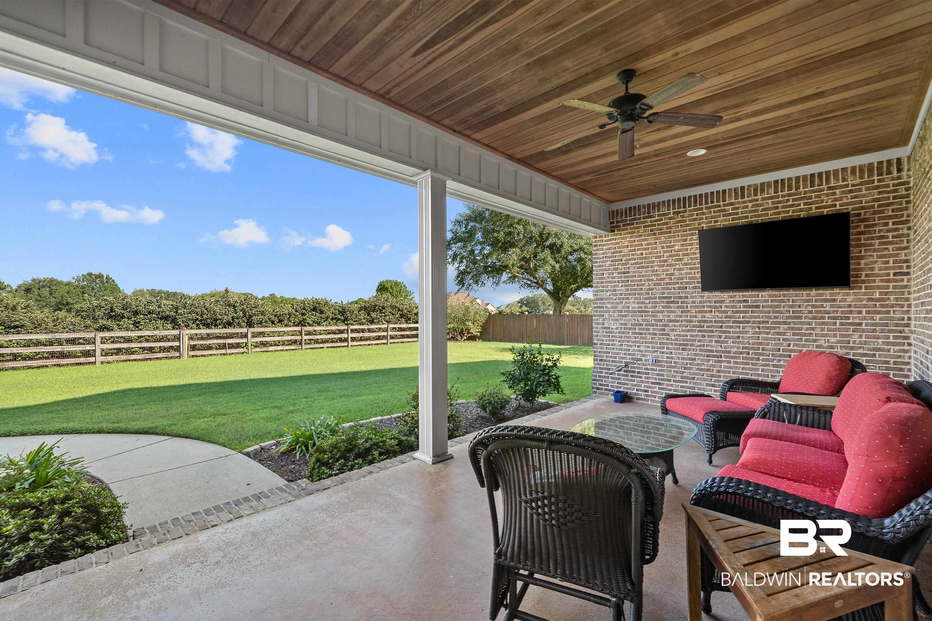17663 Burwick Loop Fairhope, AL 36532 - Photo 34 of 41 View of patio with ceiling fan