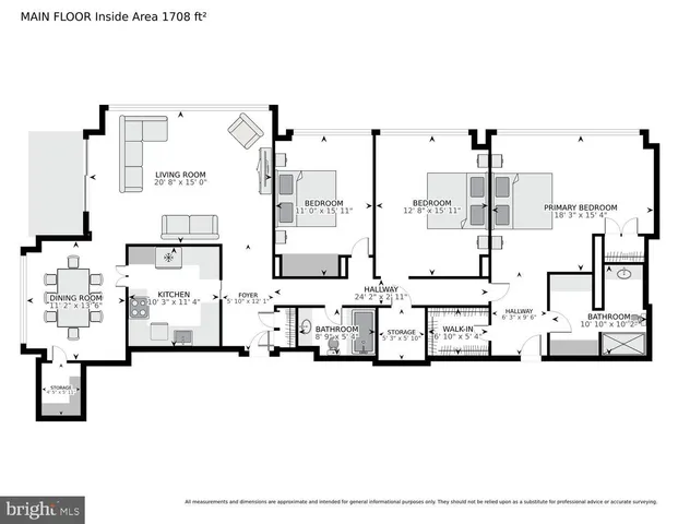 $650,000 | 5500 Friendship Boulevard, Unit 1423N & 1424N, Chevy Chase, MD 20815
