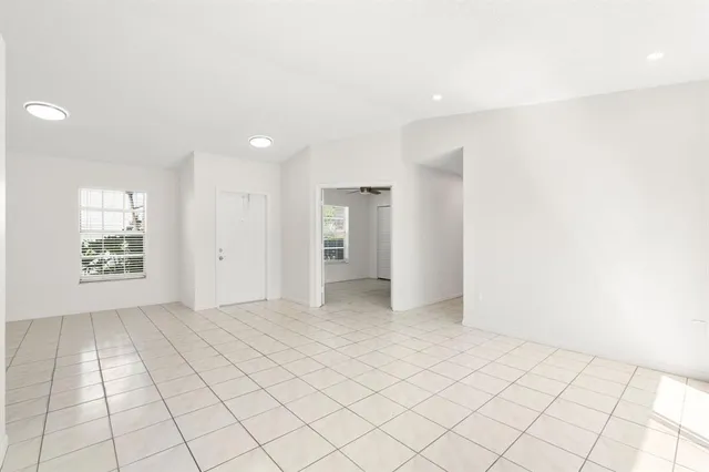 a view of an empty room and window