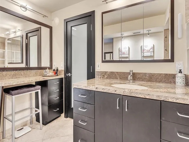 a view of a building with large windows