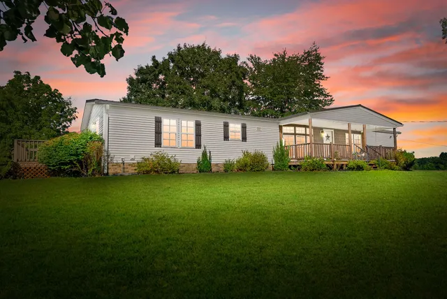 a view of a house with a backyard