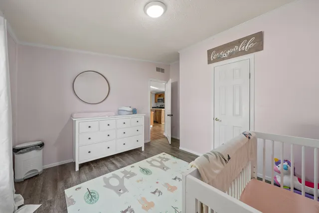 a view of backyard with green space