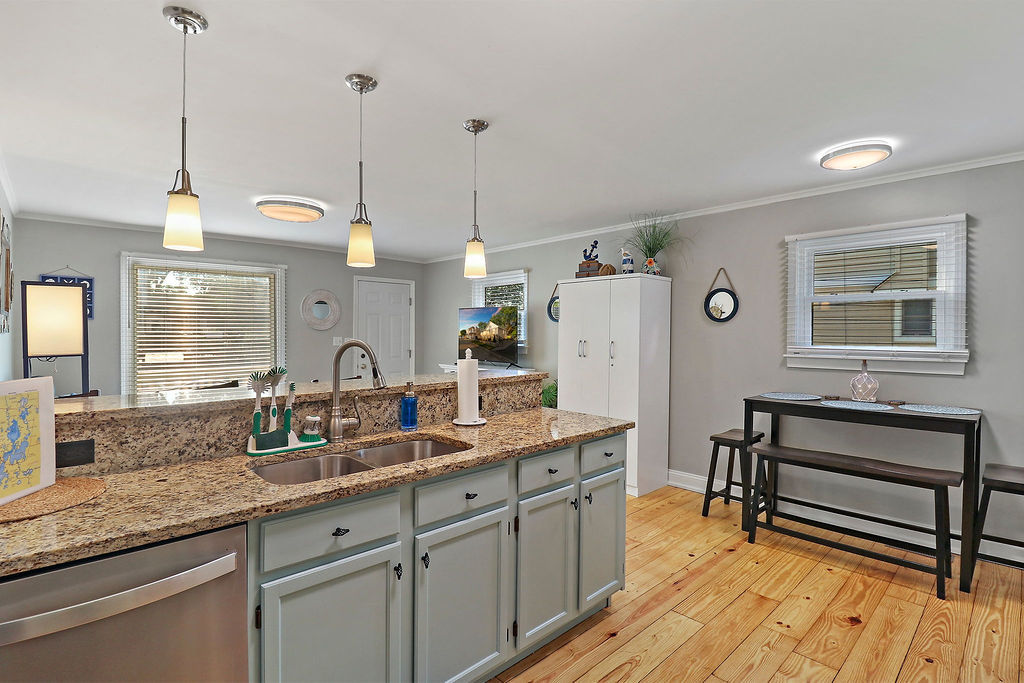 3 North Maple Avenue Fox Lake, IL 60020 - Photo 8 of 24 a view of a kitchen counter space and wooden floor