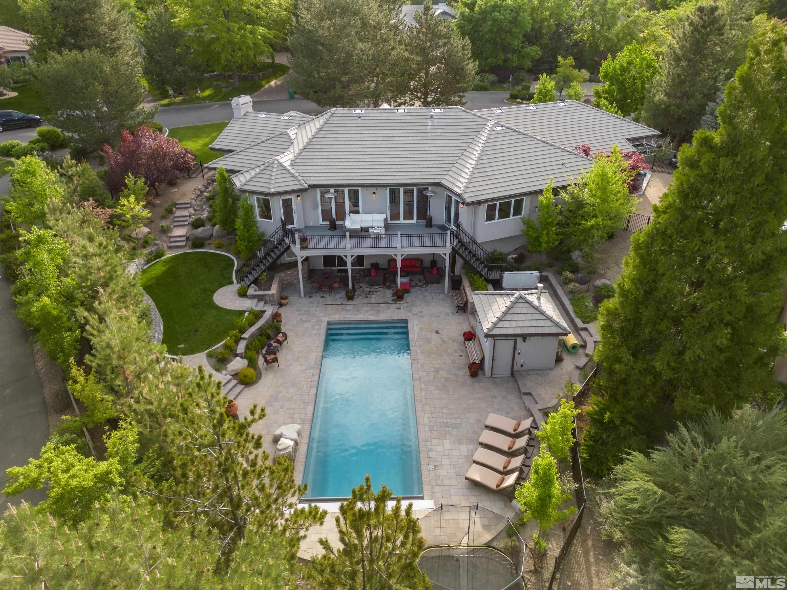 4300 Juniper Trail Reno, NV 89519 - Photo 10 of 39 an aerial view of a house with garden space and street view