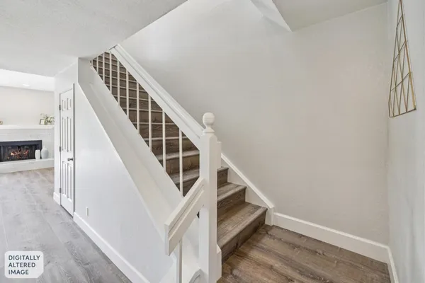 a bathroom with a sink double vanity and a mirror