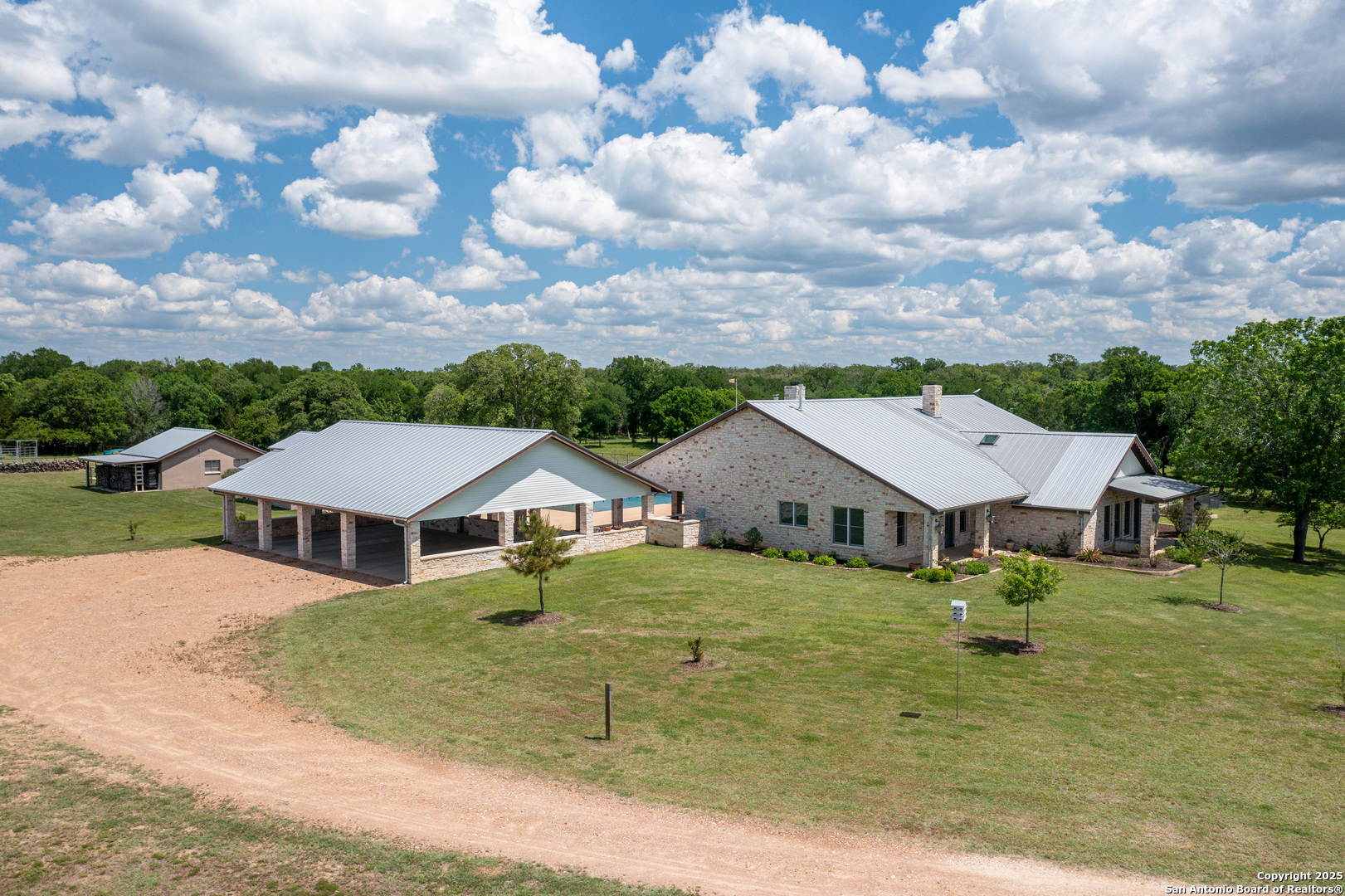 9560 Old Colony Line Road Dale, TX 78616 - Photo 32 of 41 a view of a house with a big yard