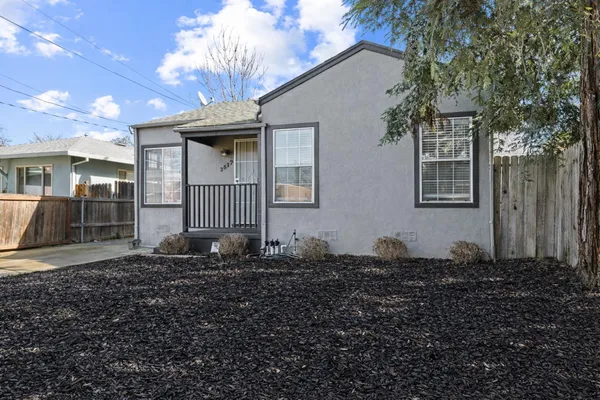 a front view of a house