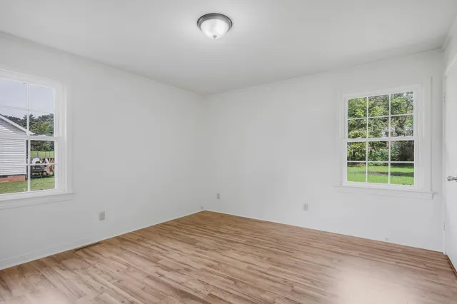 an empty room with a window