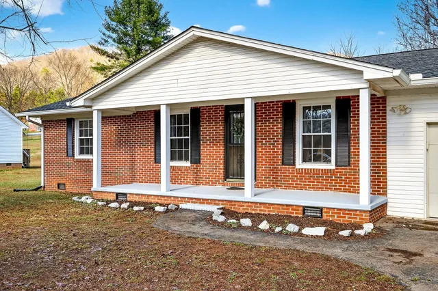 a front view of a house