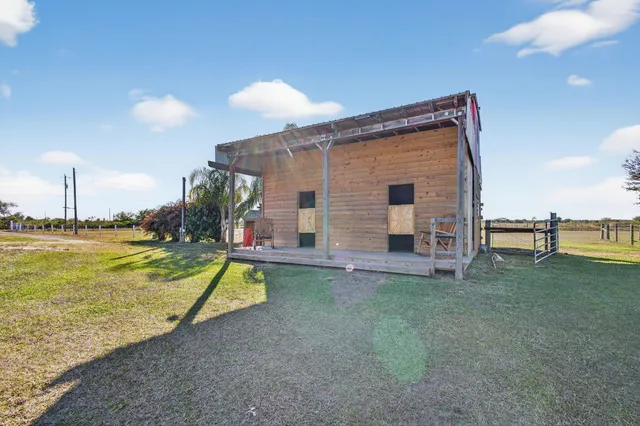 a view of a backyard with a garden