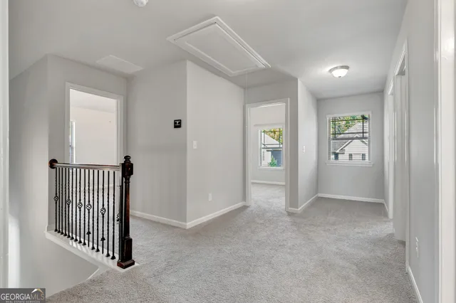 an entryway with a hallway