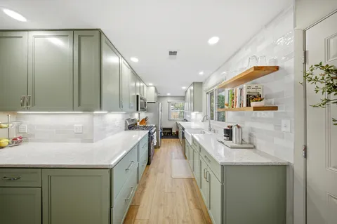 a bathroom with a sink double vanity