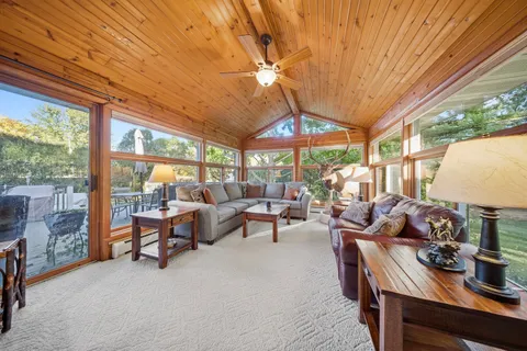 a outdoor space with furniture