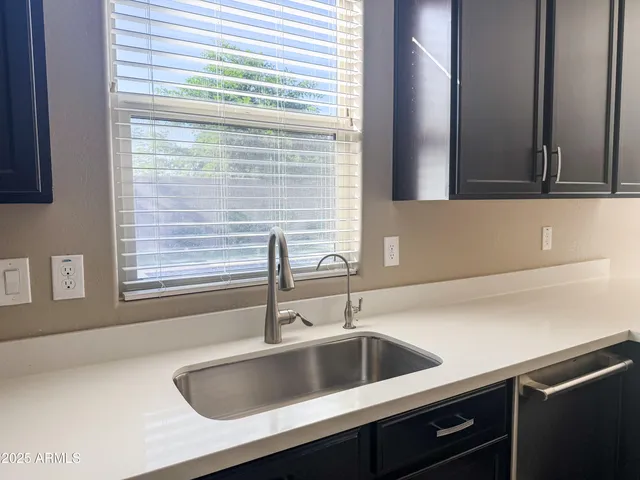 a close view of sink and tap