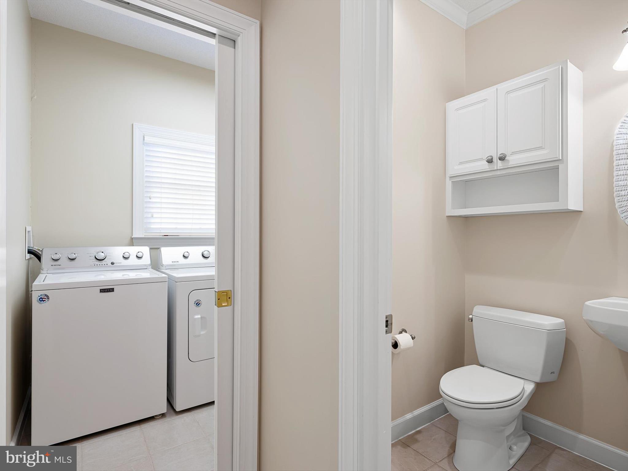 715 Foxtail Drive Bethany Beach, DE 19930 - Photo 25 of 63 Powder Room Looking into Laundry Rm