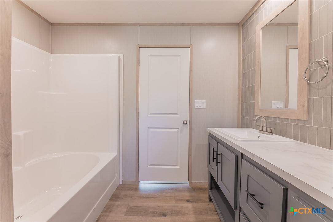 3505 Ivy Gap Road Kempner, TX 76539 - Photo 23 of 43 a bathroom with a sink a mirror and a bathtub