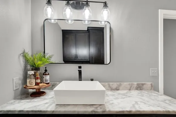 an aerial view of residential building and trees