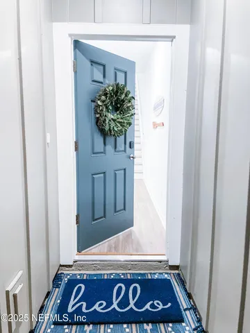 a view of an entryway door