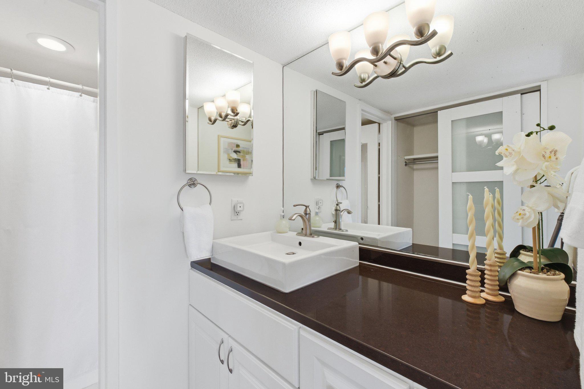 1718 P Street Northwest, Unit 809 Washington, DC 20036 - Photo 14 of 24 Sleek modern bathroom oasis.