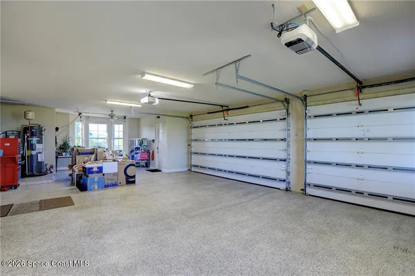 a view of a garage