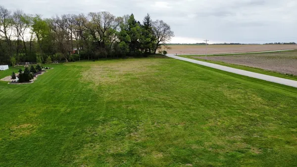 a view of a lake from a yard