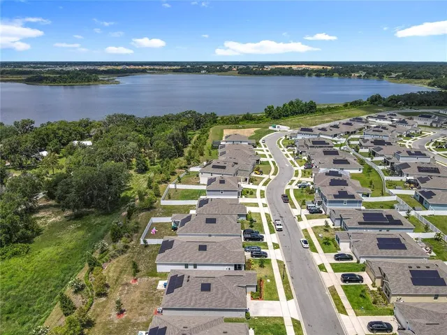 a view of a city with an ocean view