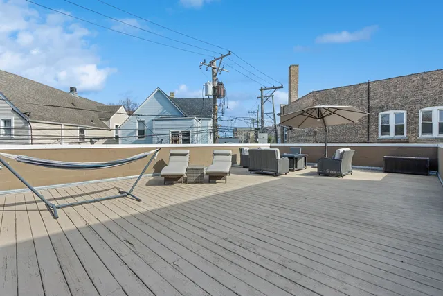 a view of a house with lounge chair