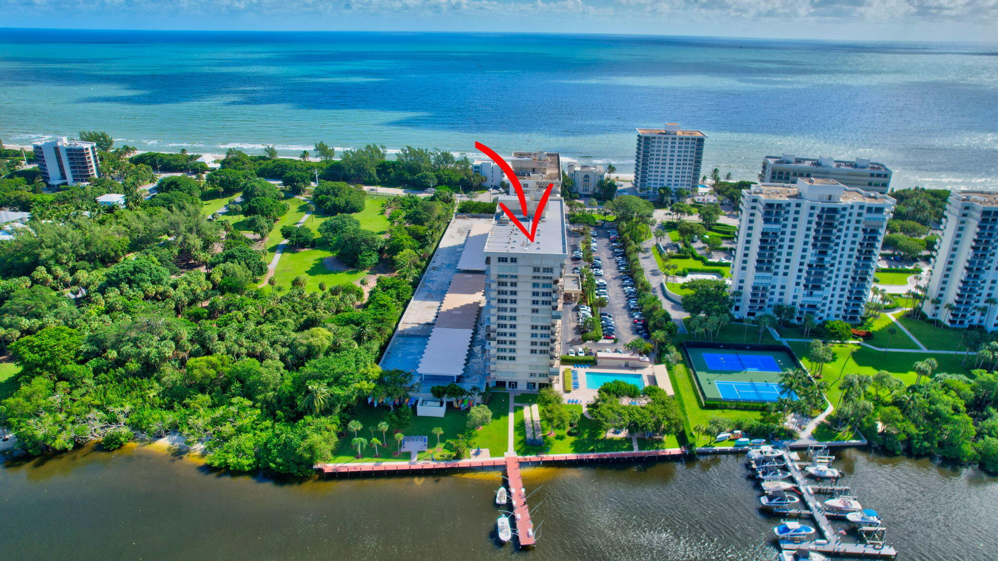 2121 North Ocean Boulevard, Unit 209W Boca Raton, FL 33431 - Photo 34 of 35 Aerial