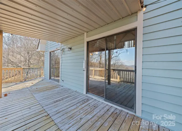 a view of wooden deck